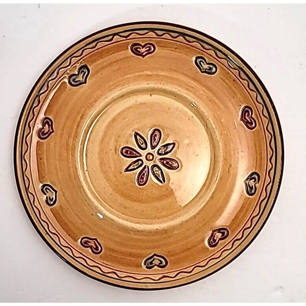 Pennsbury Pottery Cup and Saucer Hearts and Flower Design‎